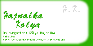 hajnalka kolya business card